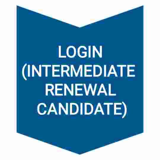 Login (Intermediate Renewal Candidate)